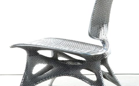 这把3D打印椅子很特别 高仿铝合金微观结构