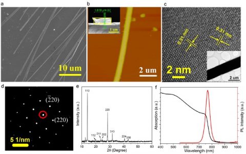 Nano Lett.:进行油酸钝化处理,单晶CH3NH3PbI3纳米线光电探测力MAX