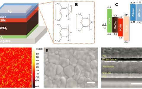 南方HTH官网地址
大学Adv. Mater.:效率超16%的大面积钙钛矿电池-金属乙酰丙酮化合物用于界面改性提高稳定性