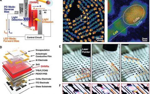 Science:应用双异质结纳米棒的LED显示
