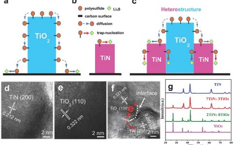 清华深研院Energy Environ. Sci.:超长寿命Li-S电池—孪生TiO2-TiN异质结构实现聚硫化物平滑地捕获-扩散-转化