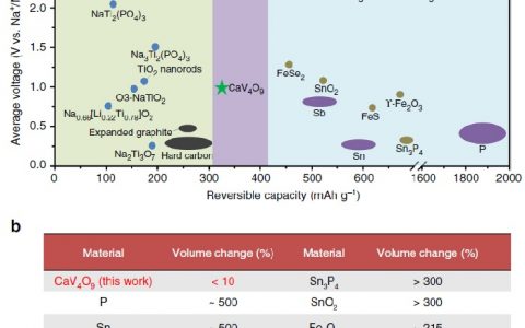 武汉理工麦立强Nature子刊:碱土金属钒酸盐作为新型钠离子电池负极材料
