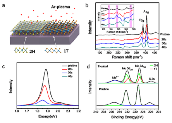 中科院物理所:发展新技术诱导单层二硫化钼相变