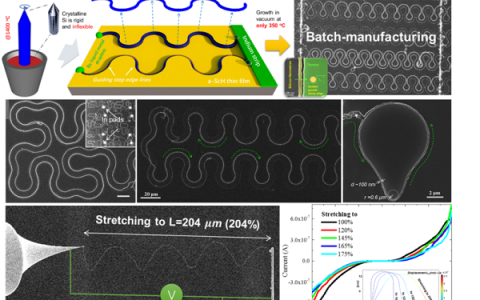 南京大学电子学院余林蔚教授课题组:在柔性晶硅宏量制备、及可拉伸电子器件应用上取得新突破