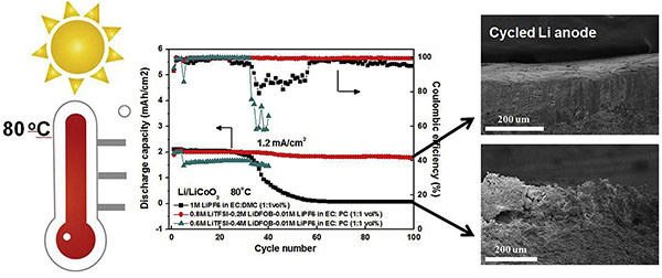 中科院物理所Energy Storage Materials:有利于高温下稳定运行的锂金属电池液态电解质