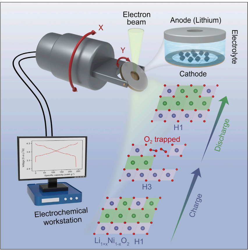 南开大学最新Chem:结合原位电镜,窥视微富锂氧化镍正极中晶格氧的束缚