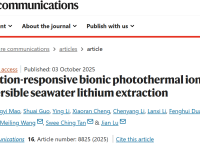 香港城市大学吕坚院士/新加坡国立大学Tan Swee Ching 教授/太原理工王美玲等:用于海水提锂的吸附响应式光热离子泵