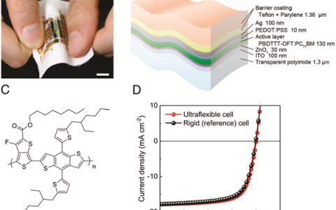 日本理化学研究所PNAS：热稳定、高效的超柔性有机光伏器件