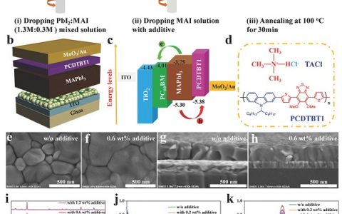 武汉理工大学王涛AFM：离子添加剂工程——降低晶界和陷阱密度的高效钙钛矿太阳能电池