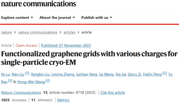 清北联合Nature Commun.：新型功能化石墨烯改善冷冻电镜优势取向