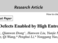 温州大学Angew：原位解析熵增稳定合金缺陷结构的内在机制